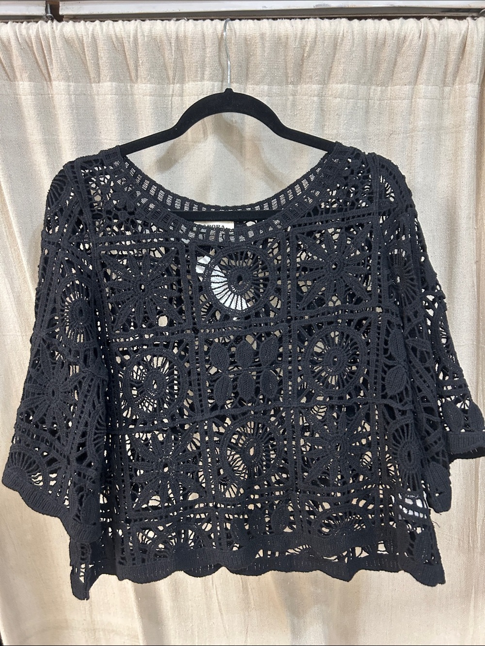 Adora Madelyn Crochet Top in Black